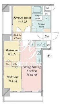 ドゥーエ王子神谷 209 間取り図