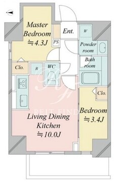 ドゥーエ王子神谷 202 間取り図