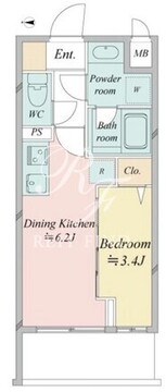 ドゥーエ王子神谷 203 間取り図