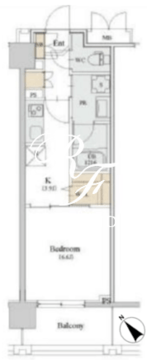 カスタリア人形町3 403 間取り図