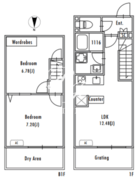 グランパセオ大崎戸越銀座1 103 間取り図