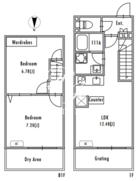 グランパセオ大崎戸越銀座1 103 間取り図