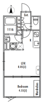 グランパセオ大崎戸越銀座1 201 間取り図