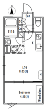 グランパセオ大崎戸越銀座1 401 間取り図