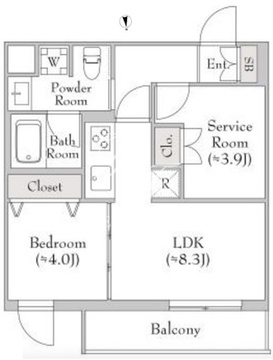 テラブリック南大 301 間取り図