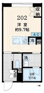 フレア恵比寿 202 間取り図