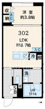 フレア恵比寿 302 間取り図