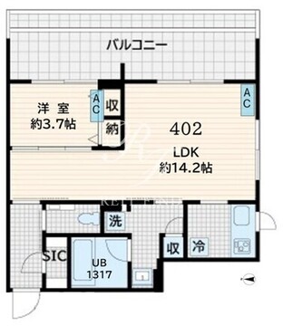 フレア恵比寿 402 間取り図