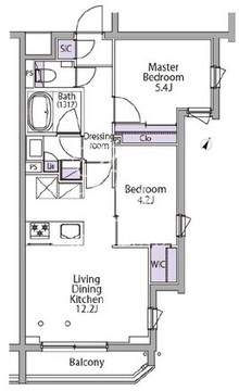 イプセ代々木レジデンス 204 間取り図