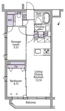イプセ代々木レジデンス 205 間取り図