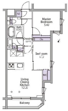 イプセ代々木レジデンス 404 間取り図