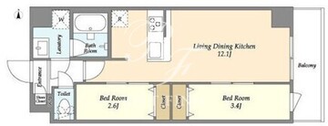 アルファコート梅島 103 間取り図