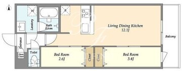 アルファコート梅島 208 間取り図
