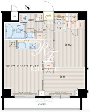 ルーブル中板橋六番館 202 間取り図