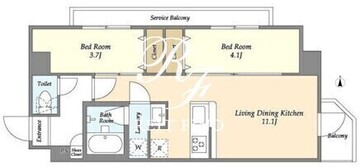 アルファコート梅島 412 間取り図