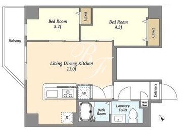 アルファコート青井 201 間取り図