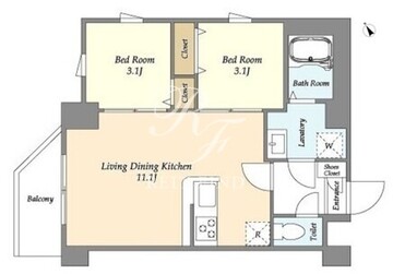 アルファコート青井 203 間取り図