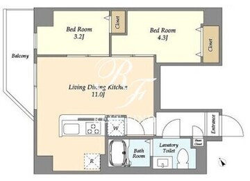 アルファコート青井 301 間取り図