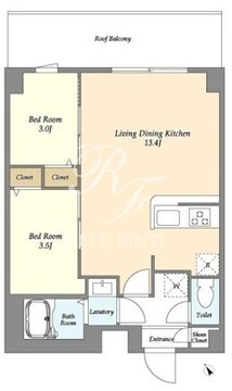アルファコート青井 405 間取り図