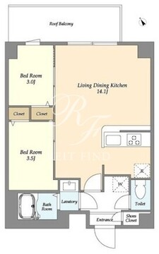 アルファコート青井 406 間取り図