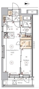 ベルシード浅草 901 間取り図