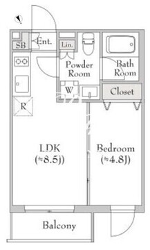 テラブリック南大井 402 間取り図