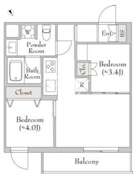 テラブリック南大井 401 間取り図