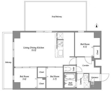 アルファコート葛西 402 間取り図