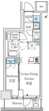 テラス駒込サウス 1102 間取り図