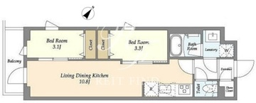 ドゥーエ曳舟2 401 間取り図