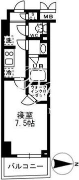 レジディア亀戸 707 間取り図