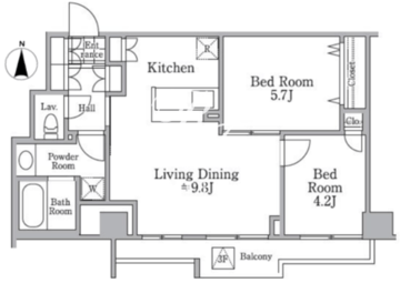 レジディア西小山 312 間取り図