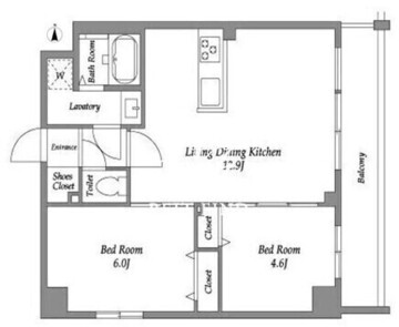 ザ・グラヴィティ新宿 214 間取り図