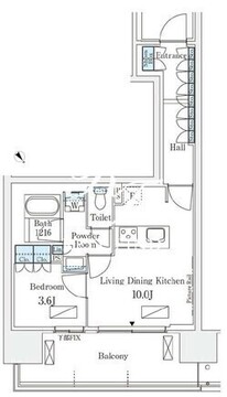 ロイヤルパークス有明 1127 間取り図