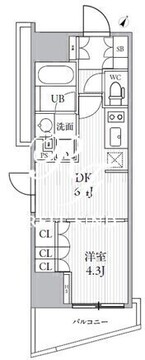 シーズンフラッツ大井町 N-1202 間取り図