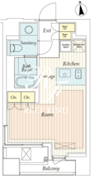 カスタリア麻布十番2 702 間取り図