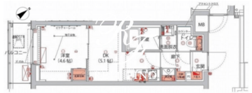 ハーモニーレジデンス神楽坂ヒルズサード 305 間取り図