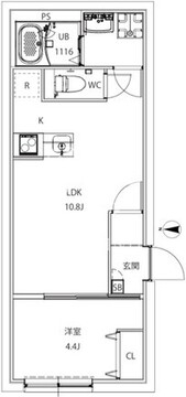 アクシアシティ大山 401 間取り図