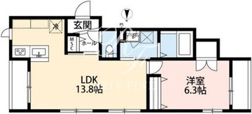 シュヴァル新宿 201 間取り図