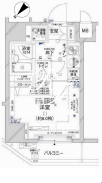 コンシェリア新橋 404 間取り図