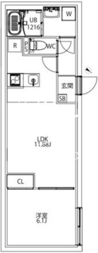 マキシヴシティ文京小石川 203 間取り図