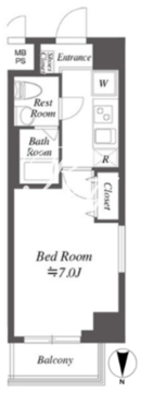 ルクレ中落合 901 間取り図