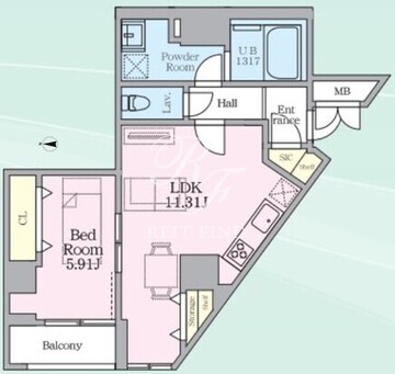 Daiwaグレイスメゾン亀戸 103 間取り図