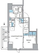 ルフォンプログレ上野御徒町 1501 間取り図
