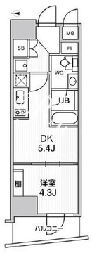 オルタナ中野 405 間取り図