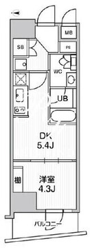 オルタナ中野 1003 間取り図