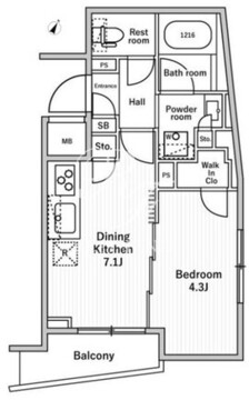 nido本蓮沼 403 間取り図
