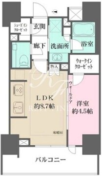 ザ・パークハウス品川荏原中延 804 間取り図