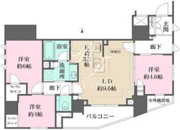 ザ・パークハウス品川荏原中延 801 間取り図
