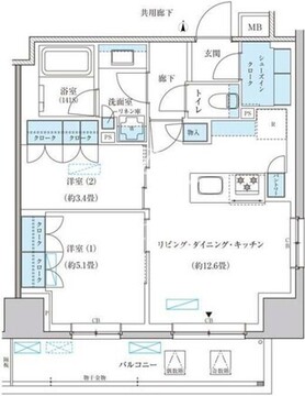 パークアクシス池袋イースト 201 間取り図